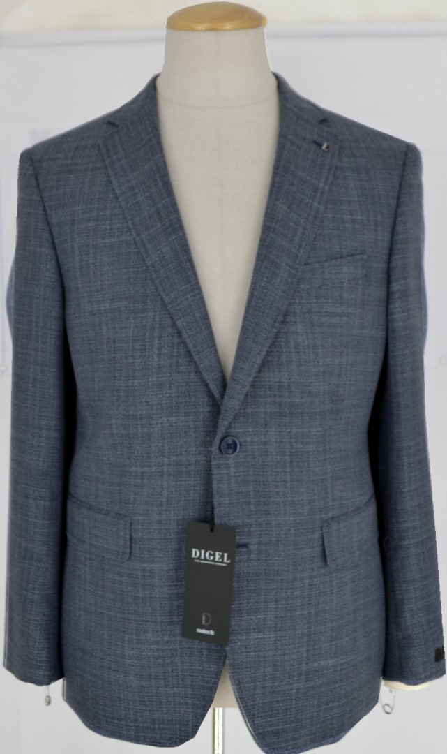 Sakko in mittel blau mit feiner Struktur