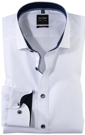 0767-64-00TKgEsJFSaaC1z Business -und Freizeithemd in weiß mit Ausschnückung