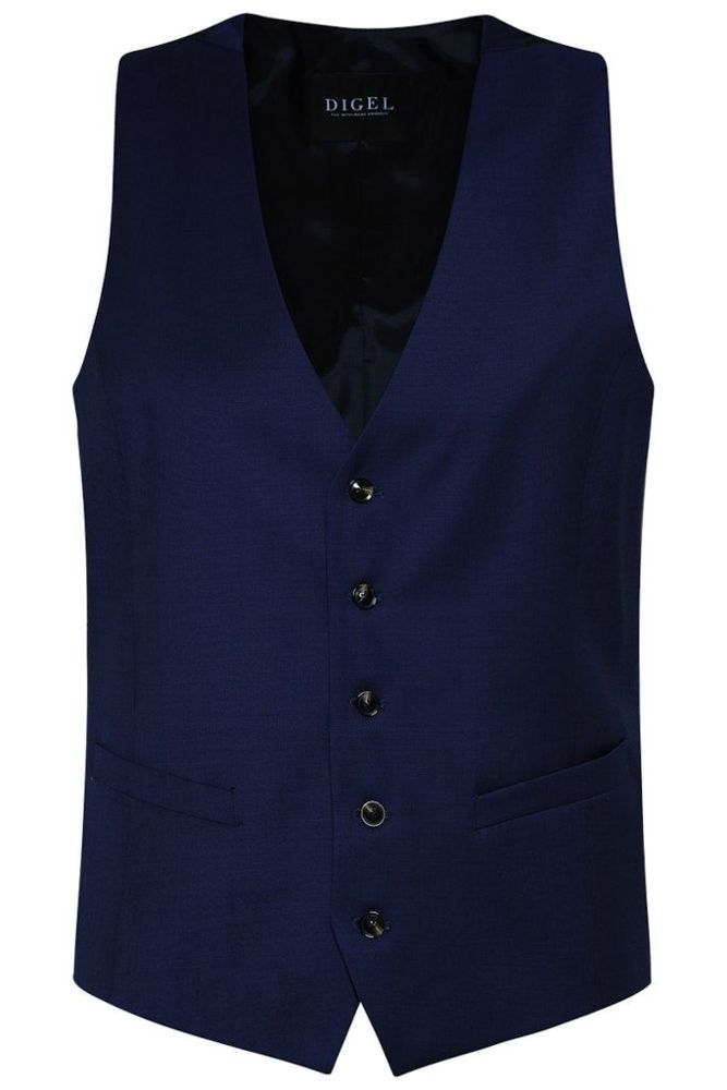 Anzugweste in mittel Blau
