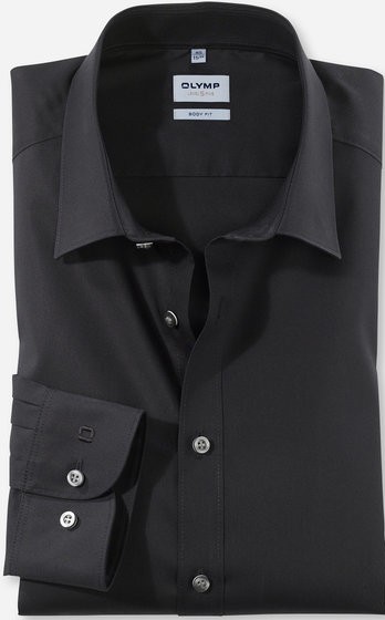 Level Five body fit Hemd in schwarz