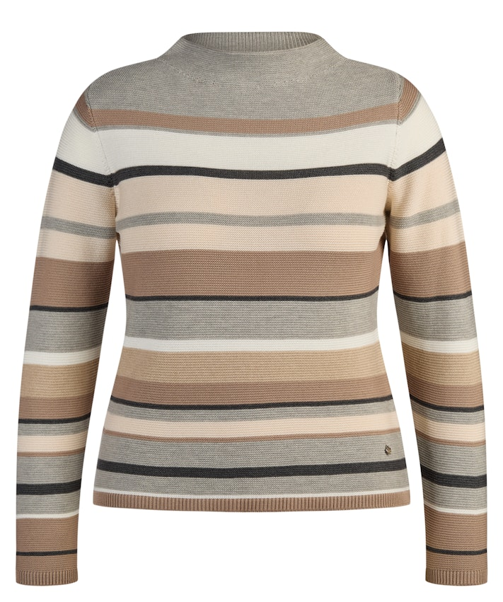Turtle Pullover in in mehrfarbig mit macchiato 