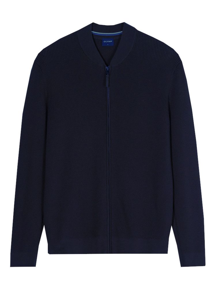 Strickjacke mit R-V in marine blau