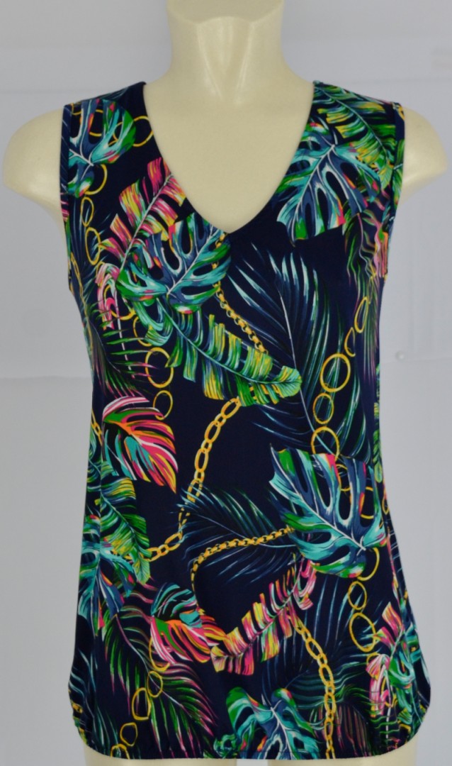 Shirt ohne Arm in floral gemustert