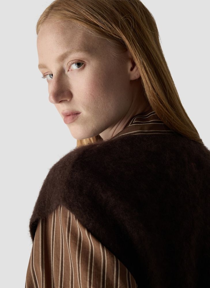Strickweste in espresso