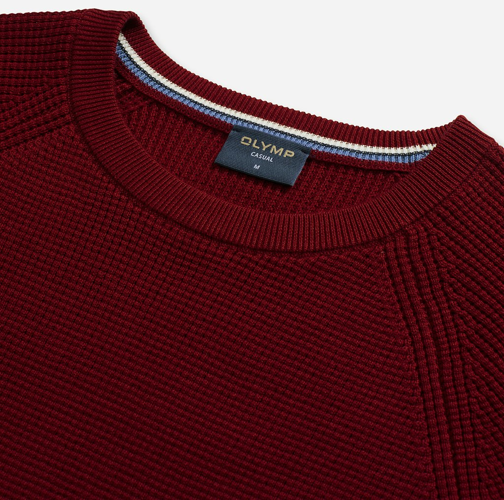 Pullover mit  rundem Ausschnitt in beere