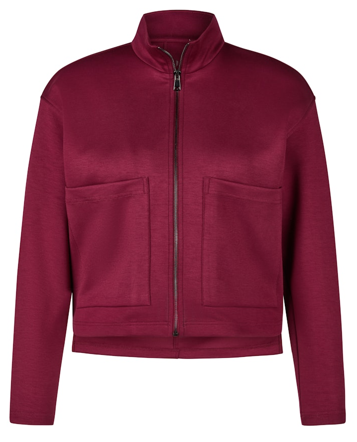 Sweat-Blouson in bordeaux