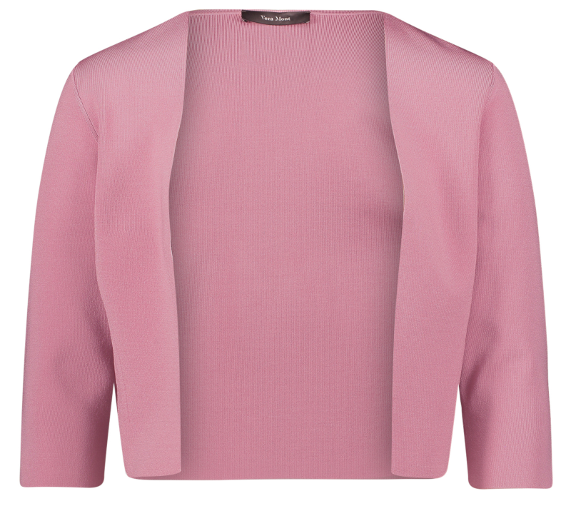 Kurze Strickjacke in Bolero-Jacke in desert rose