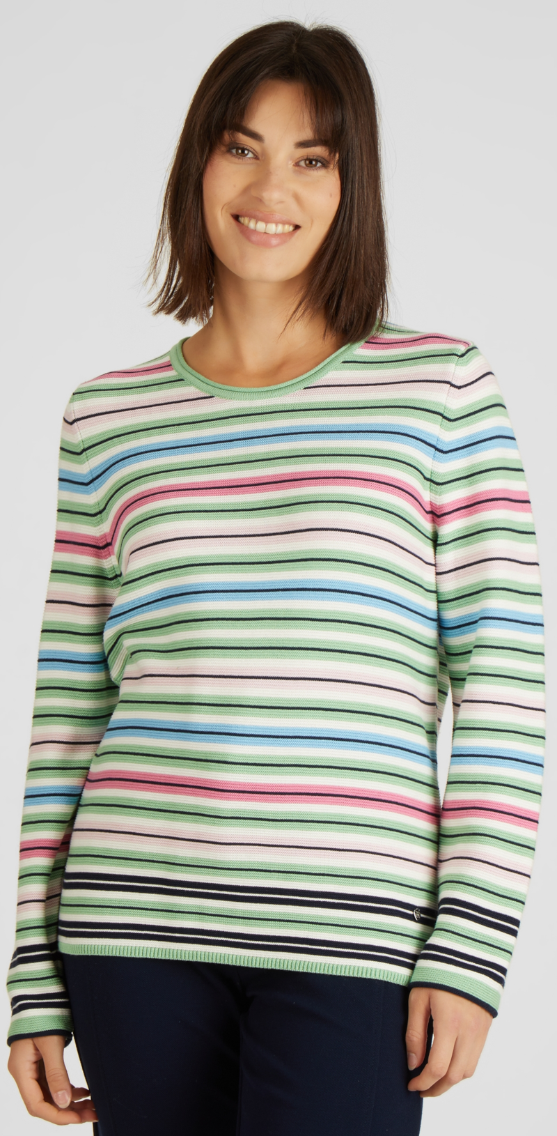 50-311611-411zidEXdQ3QR4hU Pullover in mehrfarbig fein geringelt