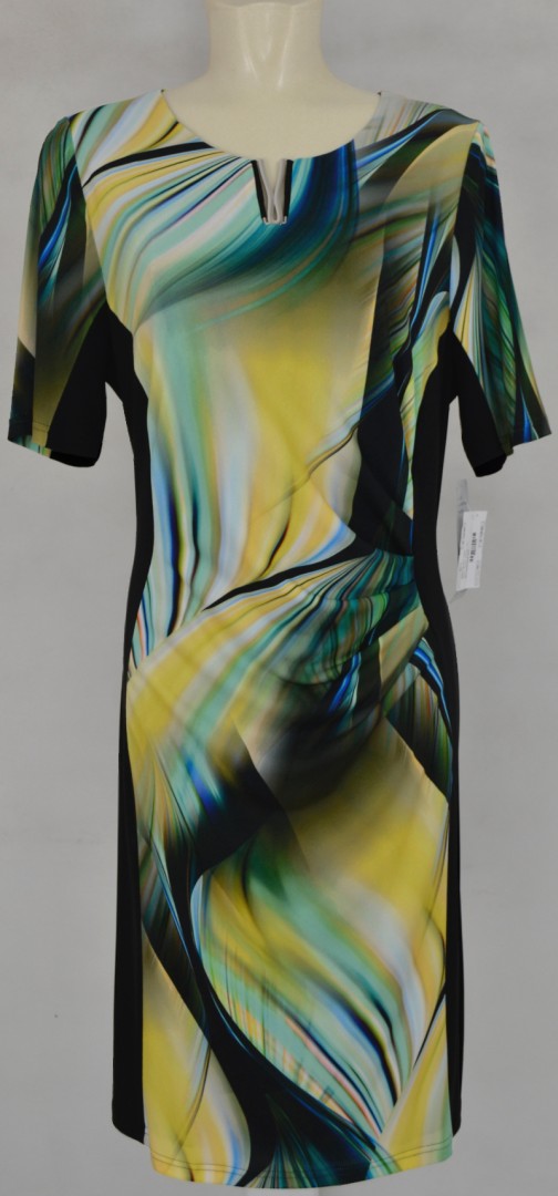 Mittellanges Kleid in multicolor