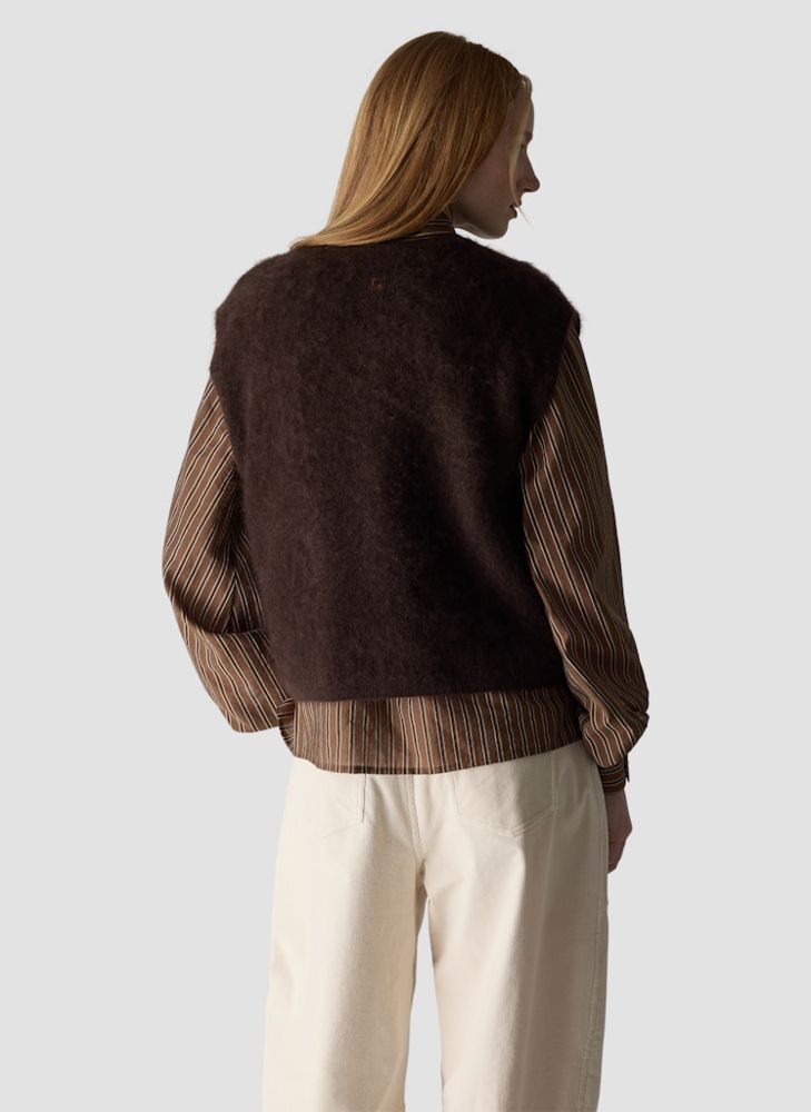Strickweste in espresso