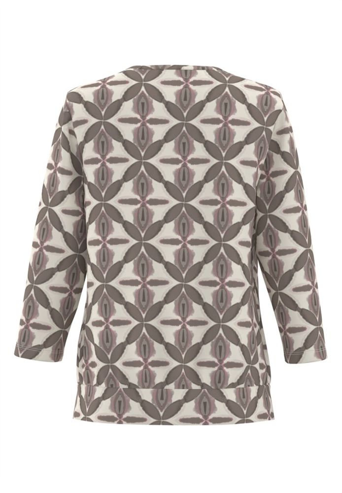 3/4 Arm Blusenshirt in mehrfarbig
