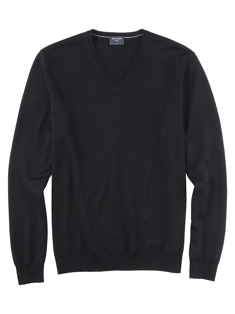 Pullover mit V-Ausschnitt in schwarz