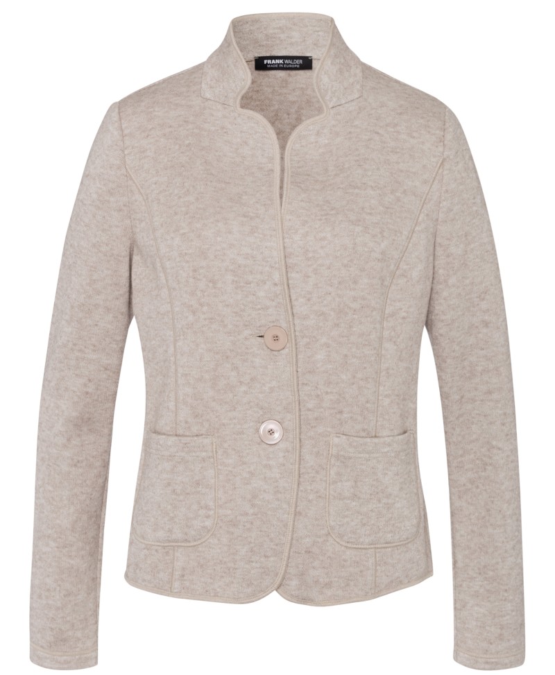 Blazer-Strickjacke in sand-stone