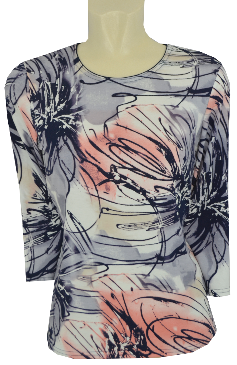 T-Shirt in mehrfarbig gemustert