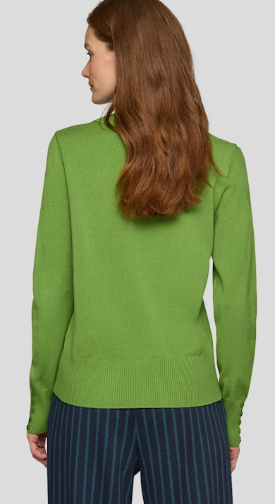 Pullover in mit bequemen Rollkragen in Farn