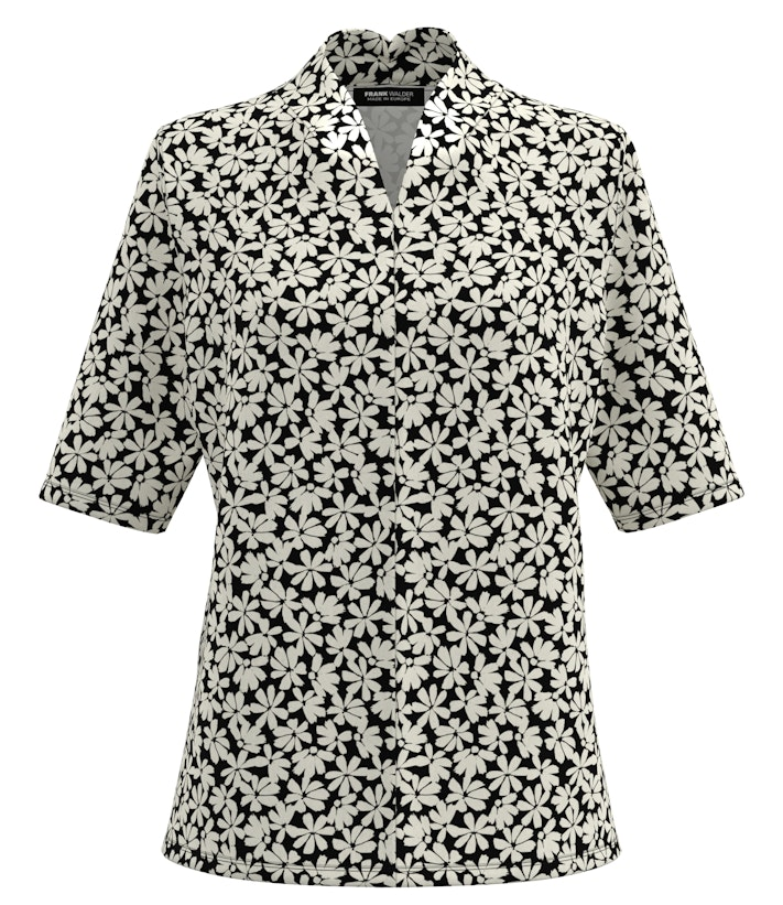 1/2 Arm Shirt schwarz-ecrue 