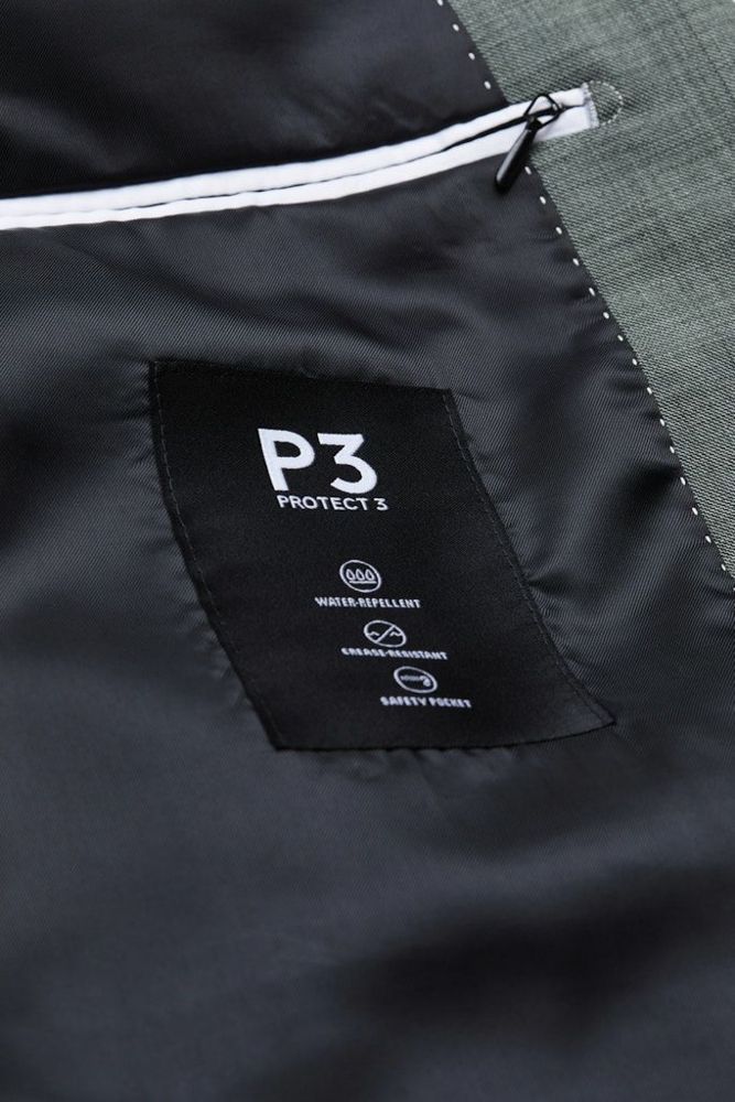 Anzug Blazer in lindgrün mit feiner Struktur