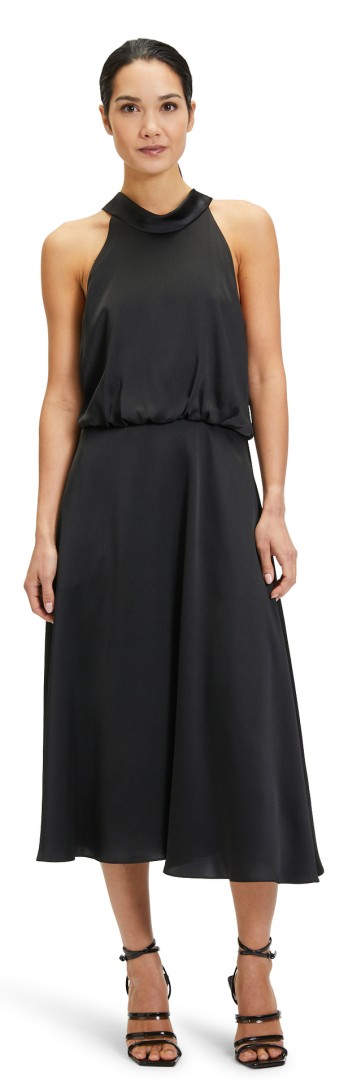 Midi langes Kleid in black