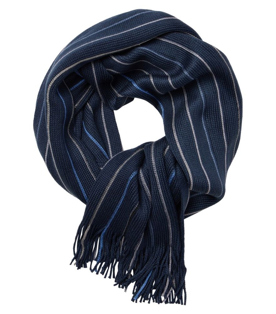 Schal in mehrfarbig gemustert mit blau