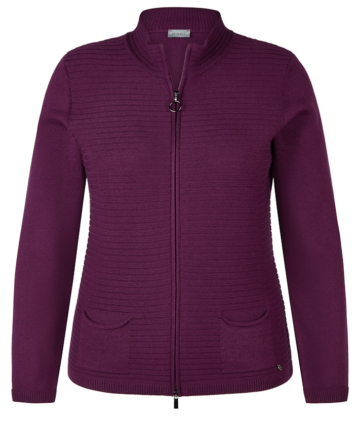 Strickjacke in uni Pflaume
