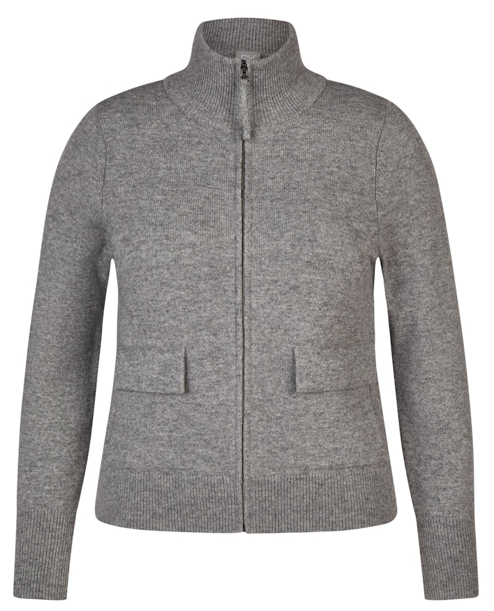 Strickjacke mit R-V in Flanell Strickjacke mit R-V in Flanell