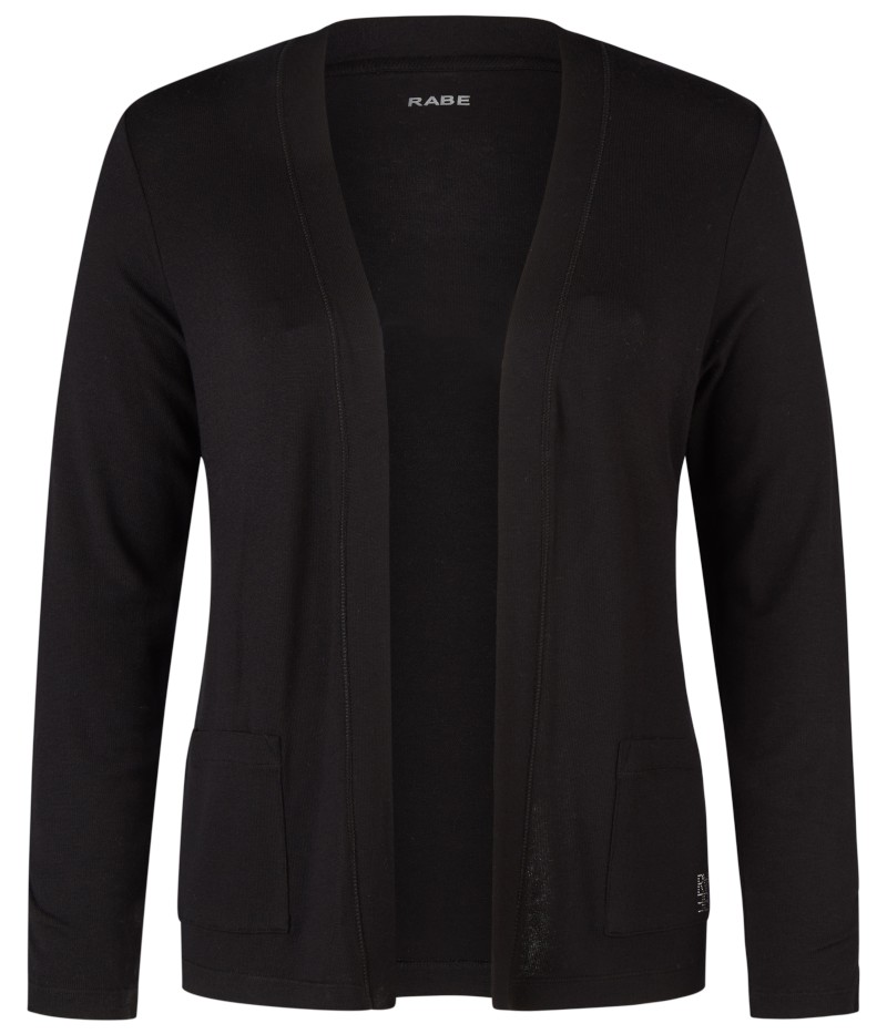 Offene Strickjacke in schwarz