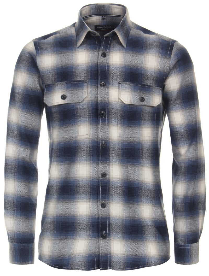 1/1 Arm Flanell Hemdjacke in mehrfarbig kariert