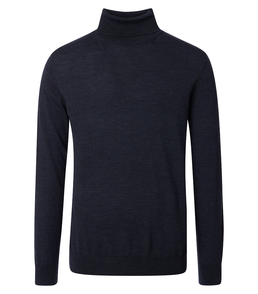 Pullover mit Rollkragen in blau