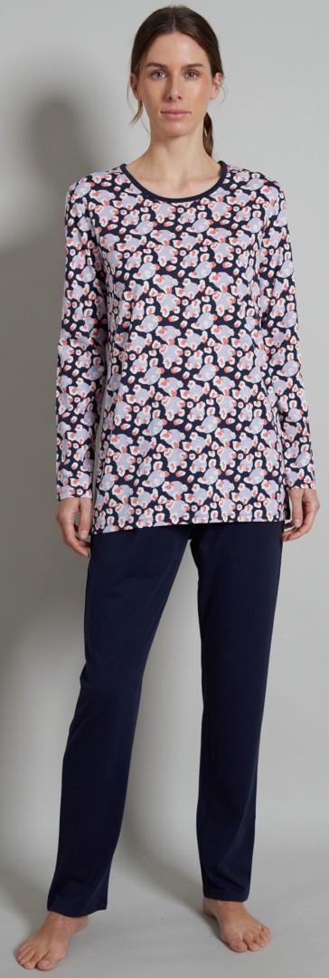 1/1 Arm Pyjama in blau-rose
