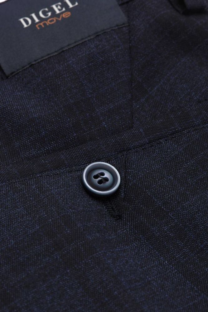 Anzughose SLIM FIT in dunkel blau kariert