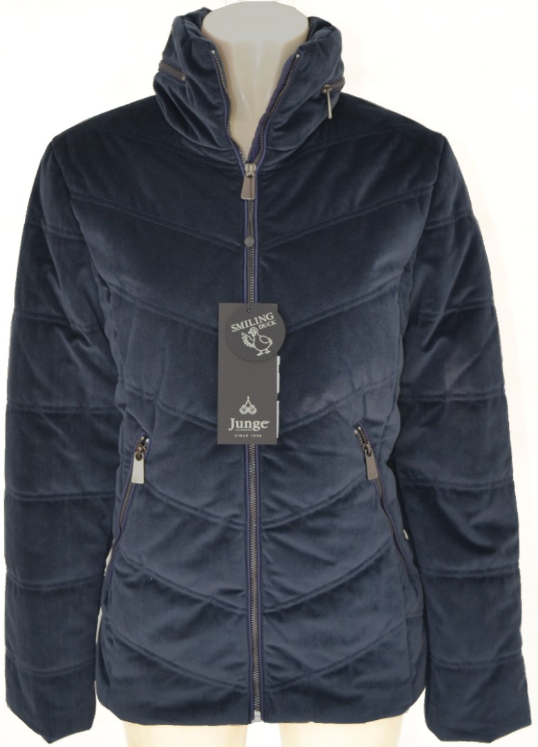 Warme Daunen Steppjacke in marine blau