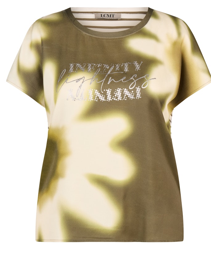 1/2 Arm Shirt in mehrfarbig mit oliv 