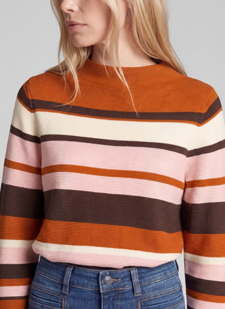 Turtle Pullover in mehrfarbig mit muskat
