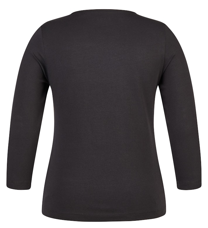 3/4 Arm T-Shirt mit Strass in schwarz mit Print