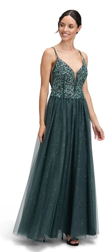 Ballkleid lang in dusty slate