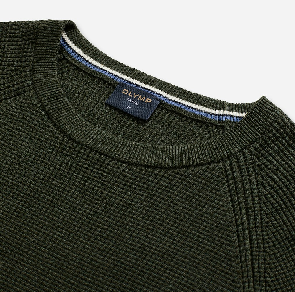Pullover mit  rundem Ausschnitt in grün Pullover mit  rundem Ausschnitt in grün