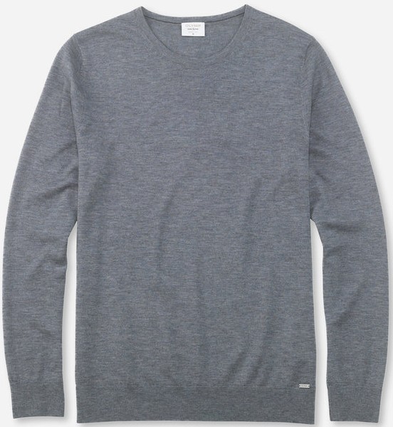 Pullover mit  rundem Ausschnitt in silbergrau