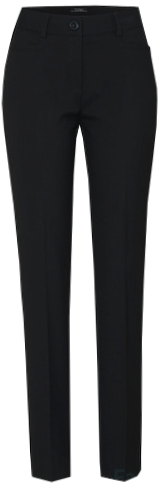 Wärmere Stoffhose in schwarz
