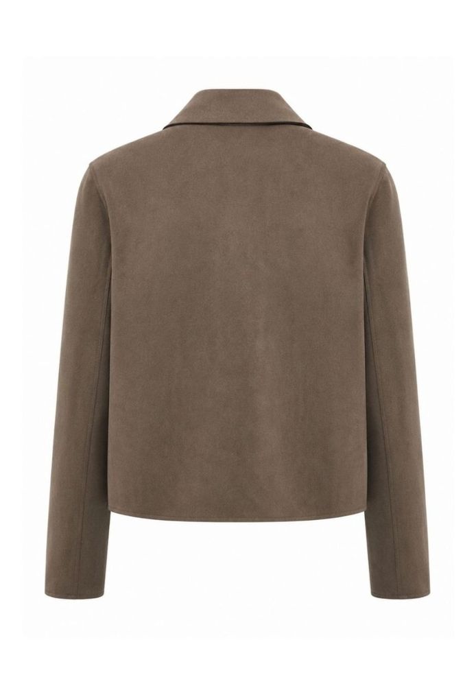 Blazer Veloursleder Leichtjacke in Mocca