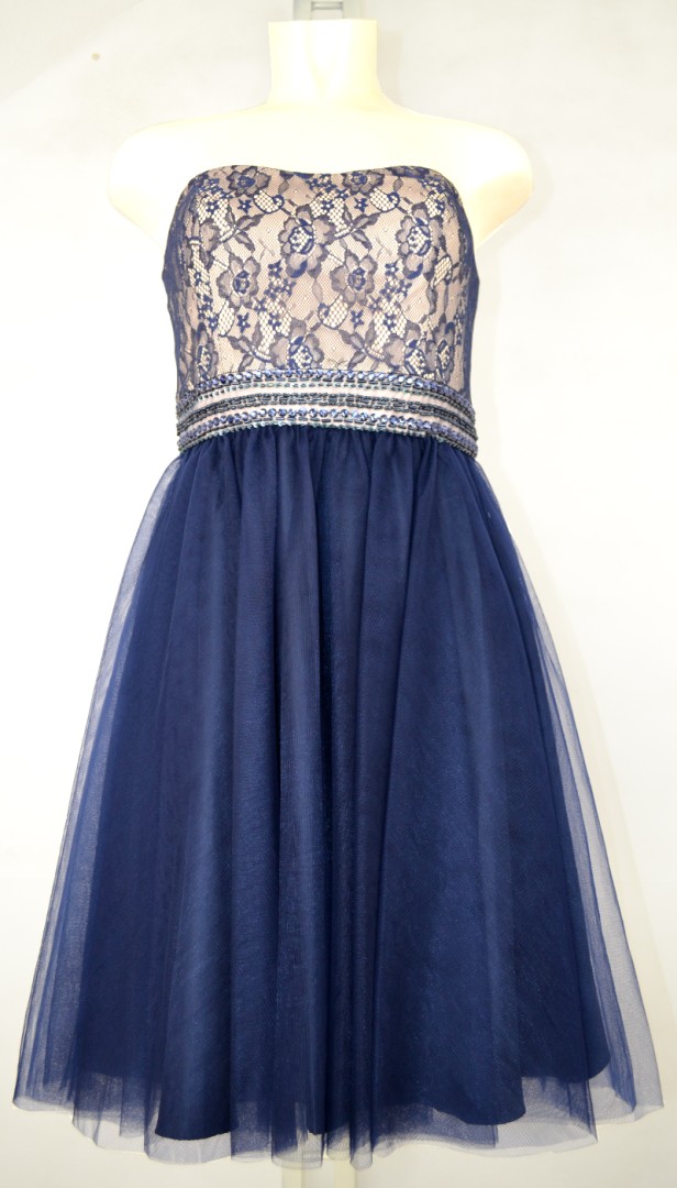 Cocktailkleid in stormy blue-nude