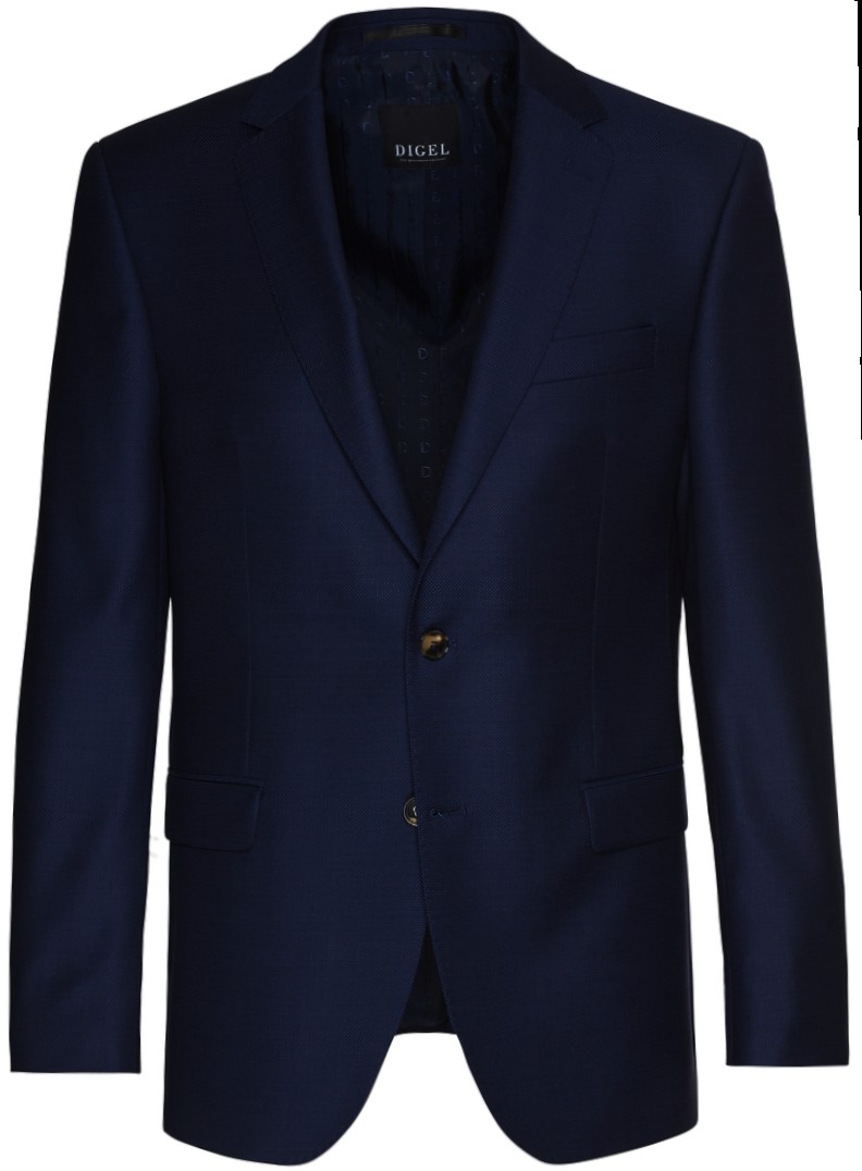 Anzug Blazer in mittel blau mit feiner Körnung