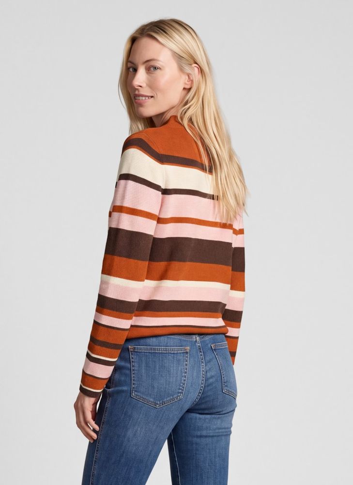 Turtle Pullover in mehrfarbig mit muskat