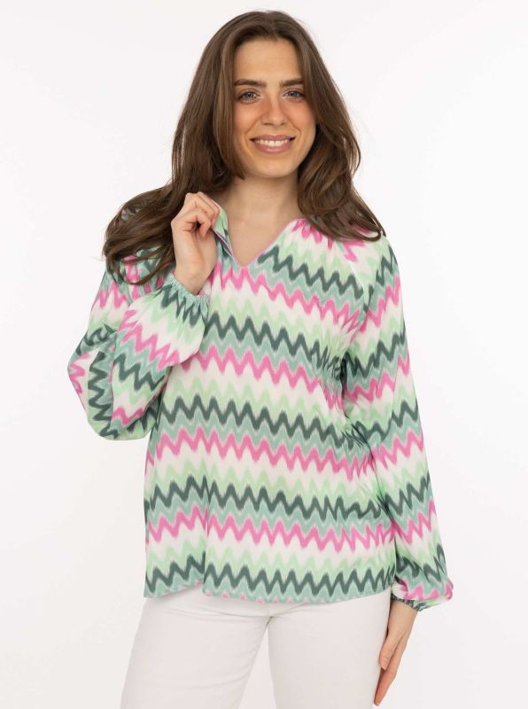 Oversize Bluse"Zick-Zack"