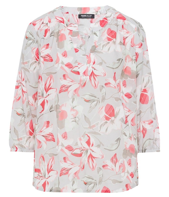 3/4 Arm Blusen-Shirt in mehrfarig gemustert