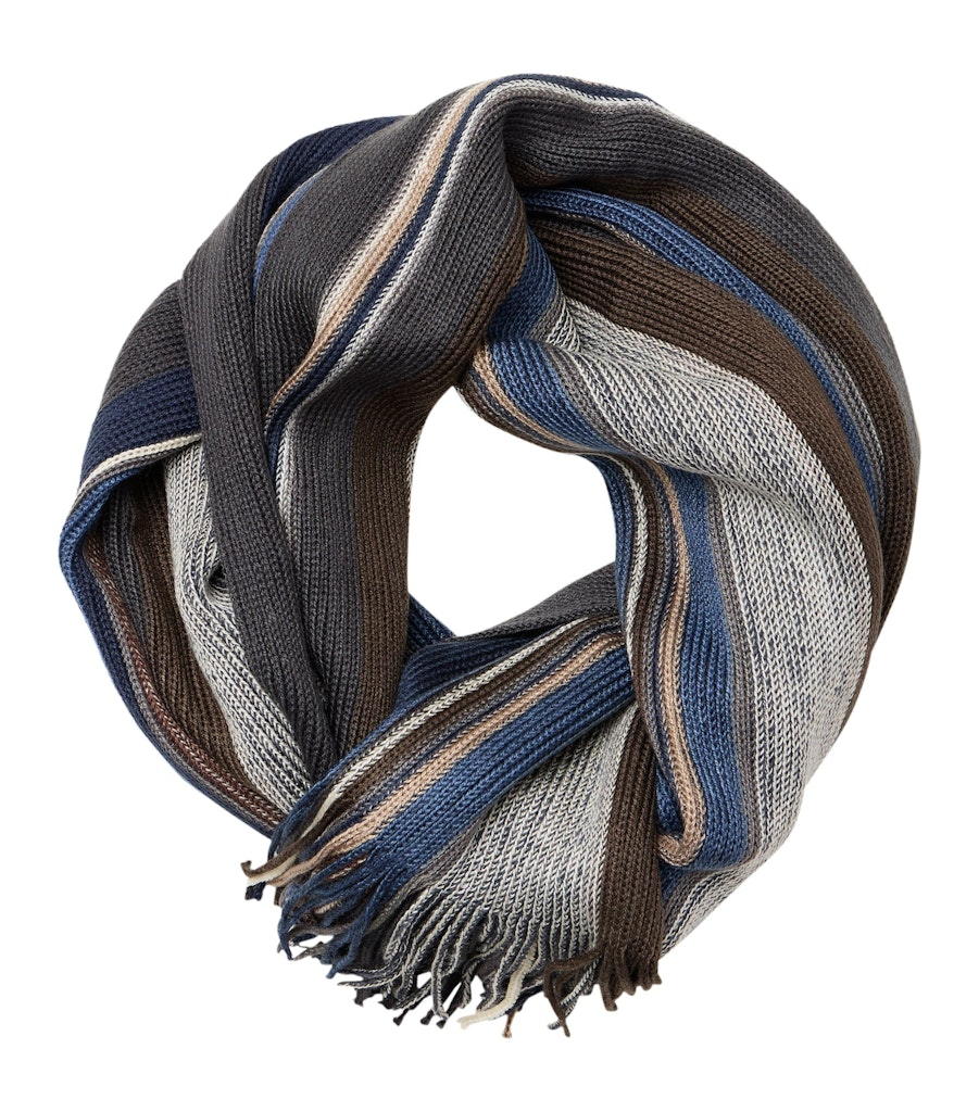 Schal in mehrfarbig gemustert mit Braun