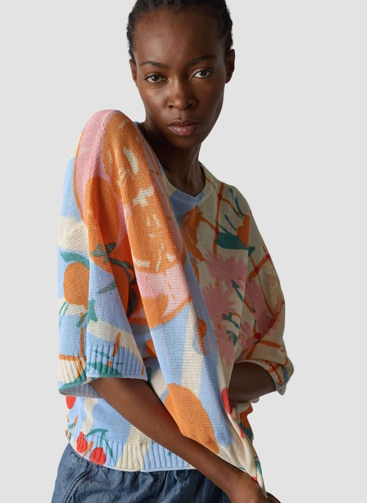 Pullover in mehrfarbig gemustert