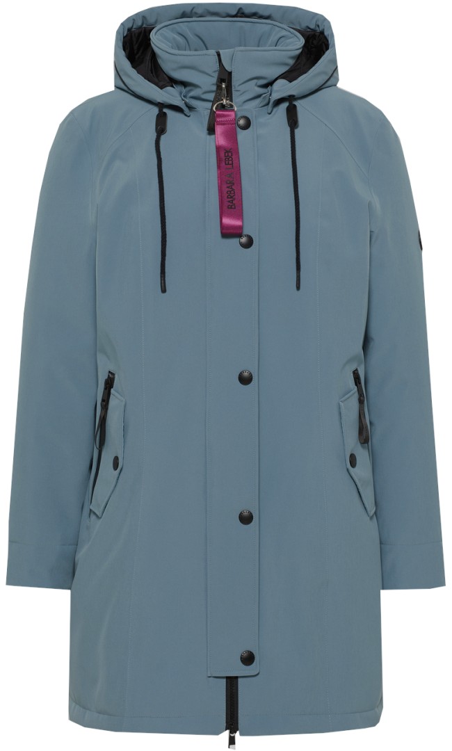 Warmer Funkionsparka mit Kapuze in dove blue