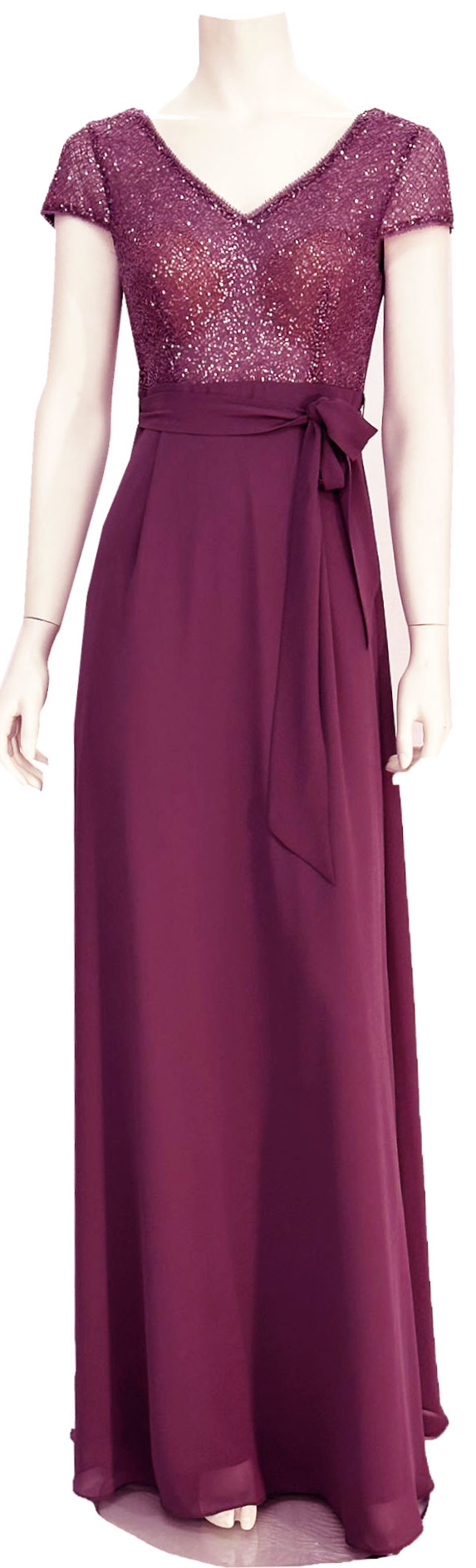 Langes Ballkleid in ruby-red