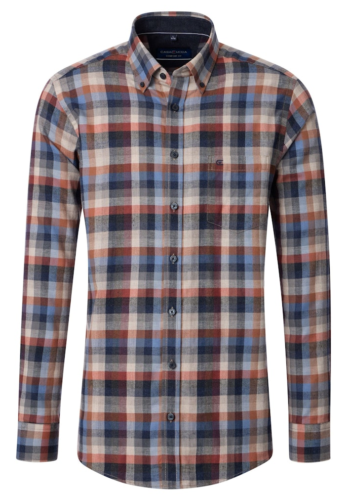 1/1 Arm Freizeithemd mit modischem Karo