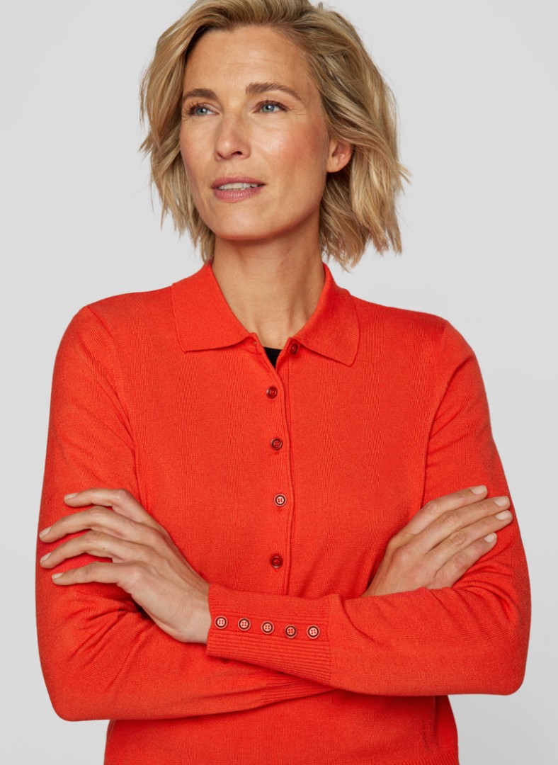 Pullover mit Kragen in uni safan